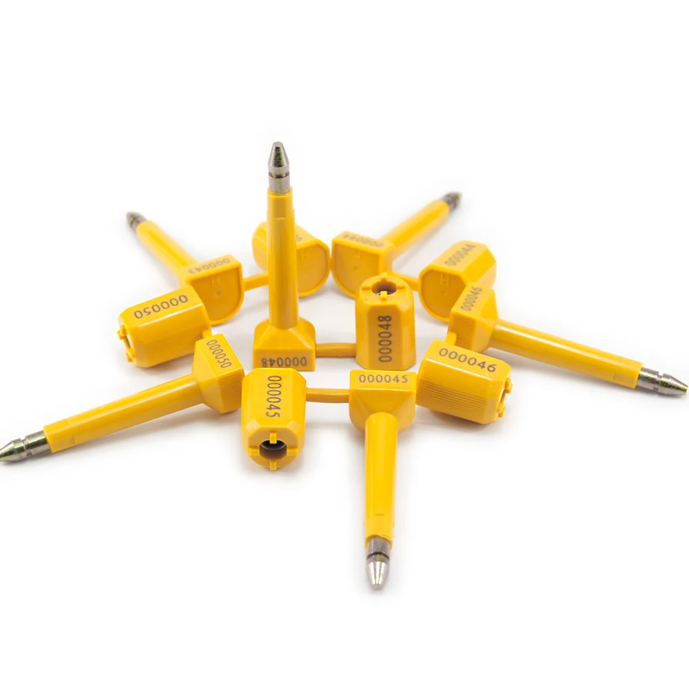 

20 Pcs High Security Bolt Seal Disposable Numbered Tags Shipping Locks for Containers and Truck Trailers Yellow