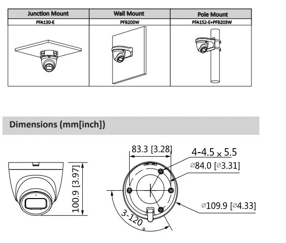 

Dahua New Lite 4MP POE IP Camera H.265 Built-in IR LED MIC Support 256 GB SD card Rotation mode IPC-HDW2431T-AS-S2 Security cam