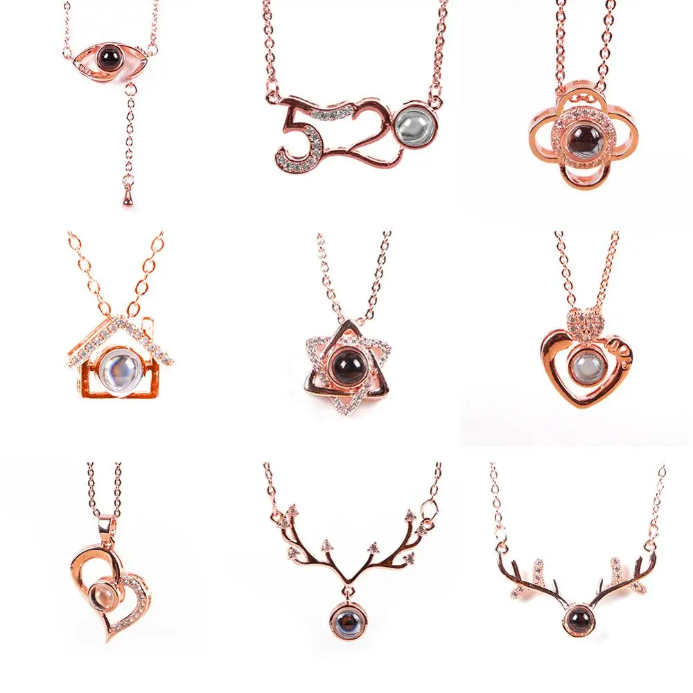 Женское колье с подвеской Я люблю тебя 100 языков надписью тебя|Ожерелья