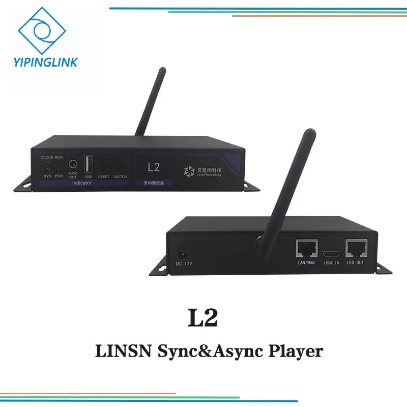 LINSN синхронный и асинхронный Автономный плеер L2 Поддержка usb wifi lan с памятью 8G для светодиодного дисплея наружный экран