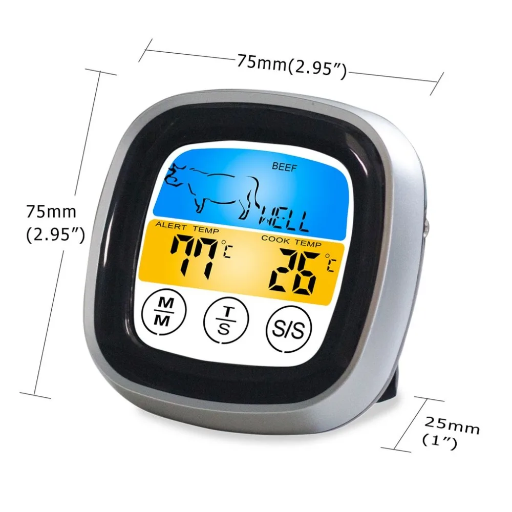 

Digital Kitchen Meat Thermometer for BBQ Grill Food Cooking Oven Meat Thermometer Fish Chicken Barbecue Accessories