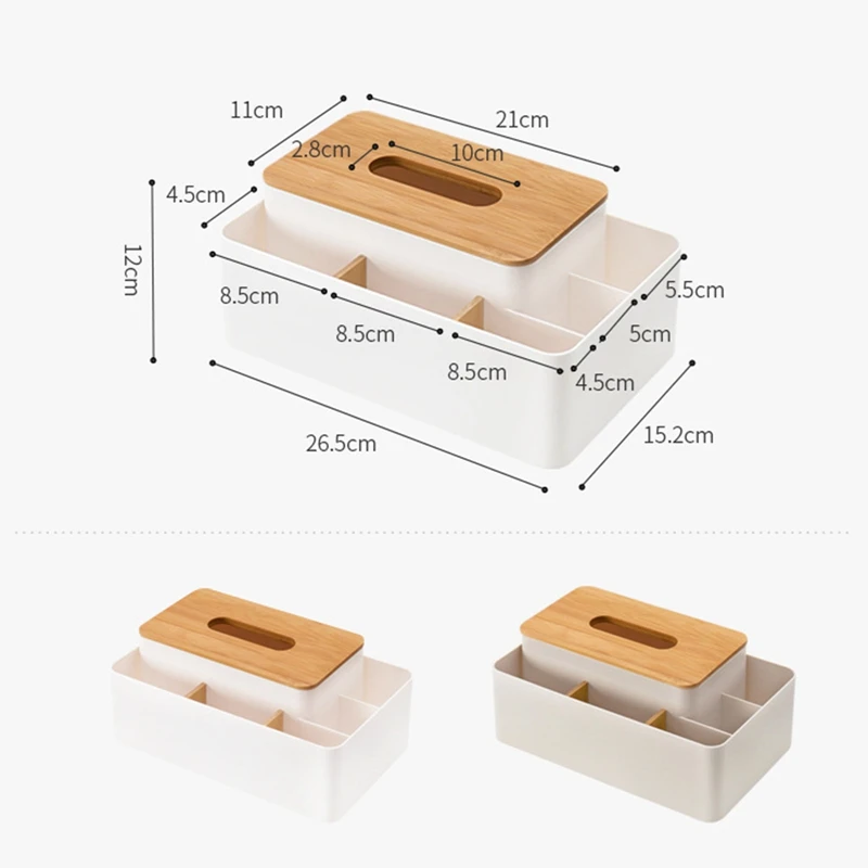 

Tissue Box Multifunctional Desktop Tissue Cosmetic Remote Control Storage Box Kitchen Pumping Box Home Living Room Bedroom