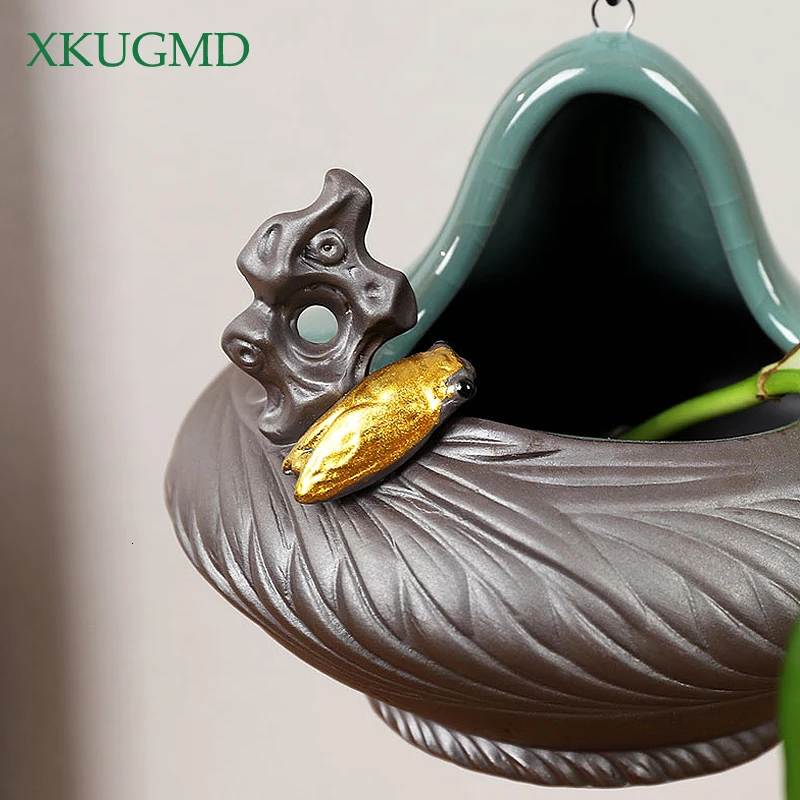 Кованая Железная рамка керамический цветочный горшок Монах Скульптура