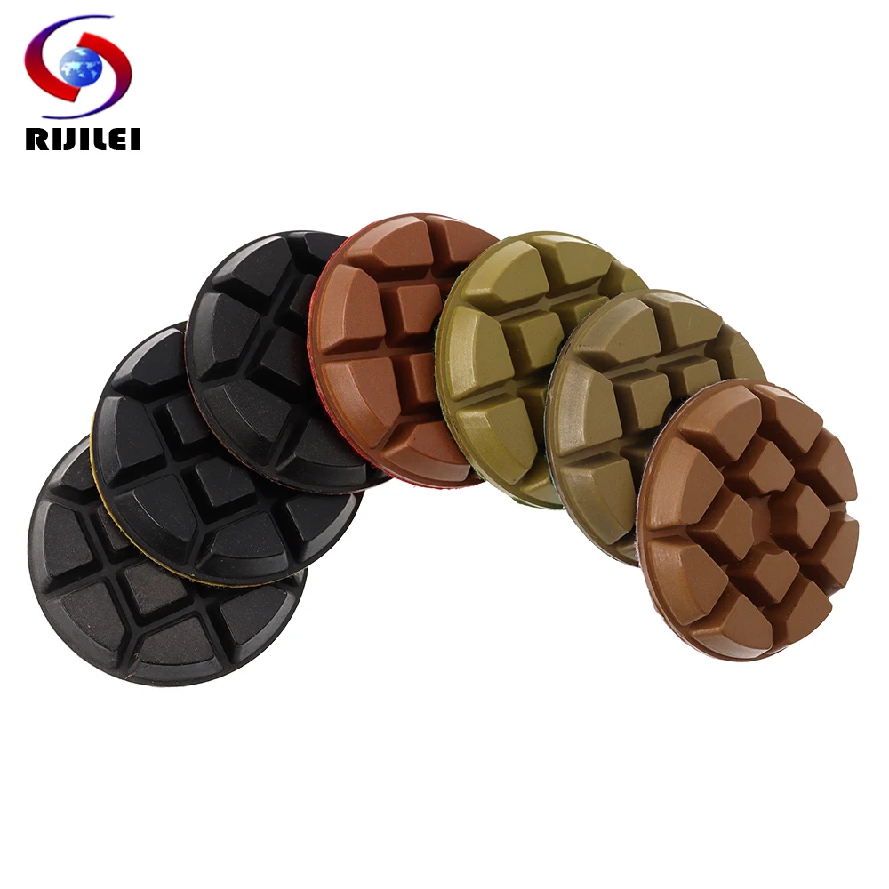 

7PCS/Set 3Inch Diamond Polishing Pad 80mm Dry/Wet Concrete Floor Polishing Pads Terrazzo Ceramic Restoration Grinding Disc