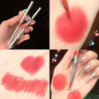 new lip liner pencil wine red rose orange peach colors long lasting waterproof velvet matte automatic lipstick ac358