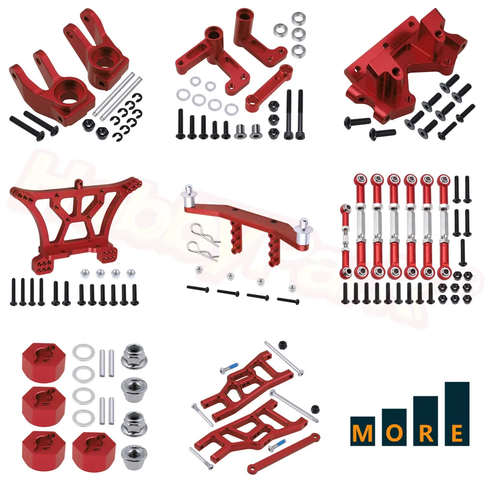 

Aluminum Alloy Upgrade Parts for Traxxas Slash 2WD 1/10 Short Course Racing Car Replacement Red