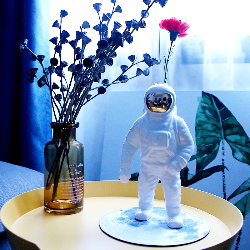 Ceramics Astronaut Ornaments Figurine Home Decor Accessories Nordic Decorative Ceramic Crafts | Дом и сад