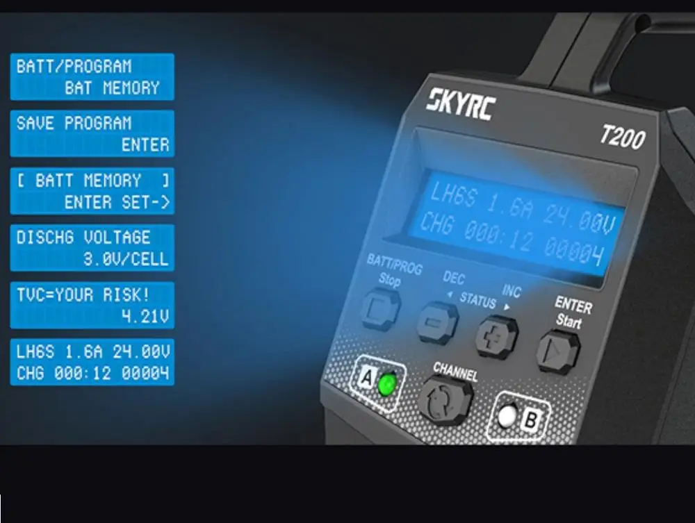 Балансирующее зарядное устройство SKYRC T200 два переменного/постоянного тока 12 А 100