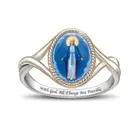 Недорогие модные ювелирные изделия индийские ювелирные кольца для женщин Дева Мария молитвы для христианской религии оптовая продажа ювелирные изделия обручальные кольца
