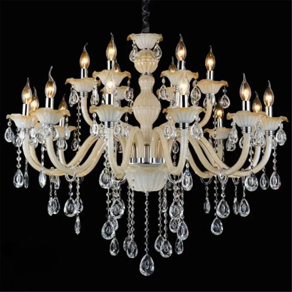 Современные хрустальные люстры K9 декоративные и подвески цвета слоновой кости