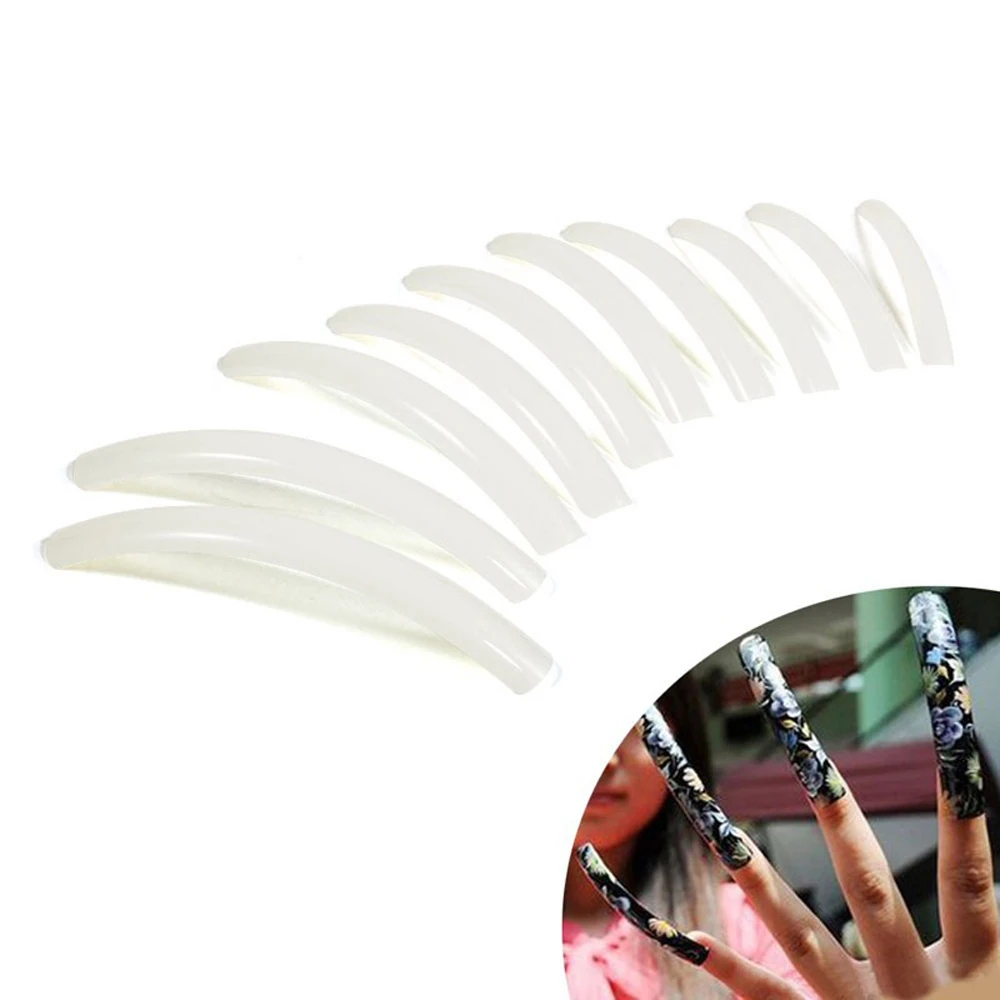 

500pcs Clear/White/Natural False Nail Tips Long Nail Art Salon Fake Nails For UV Gel Acrylic French Manicure Set Nail Accessory