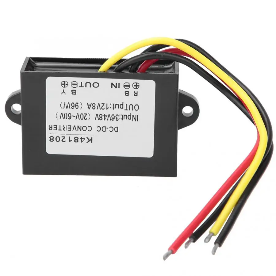 

Power Converter Voltage Converter Reducer DC-DC 36V48V to 12V 8A Power Supply Module Buck Transformer