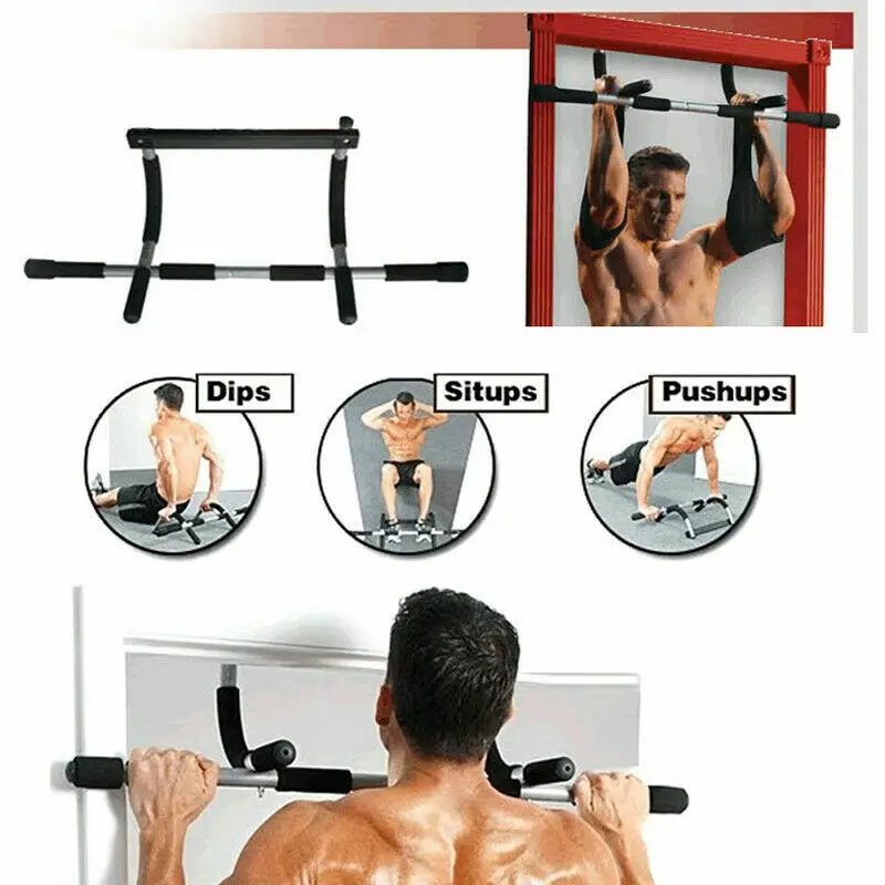 

Portable Horizontal Bar Adjustable Chin-Up Pull-Up Bar Indoor Fitness Workout Bar Upper Body Multifunctional Exercise Equipment