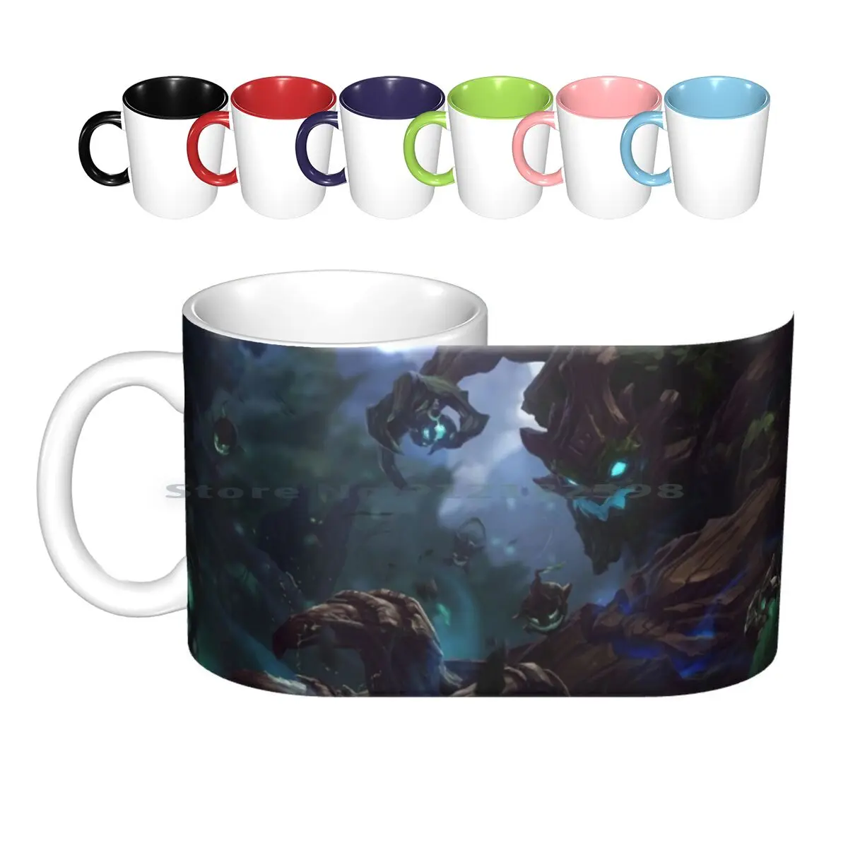 

Maokai Ceramic Mugs Coffee Cups Milk Tea Mug Maokai Gaming Standard Skin Skin Splashart Creative Trending Vintage Gift Bottle