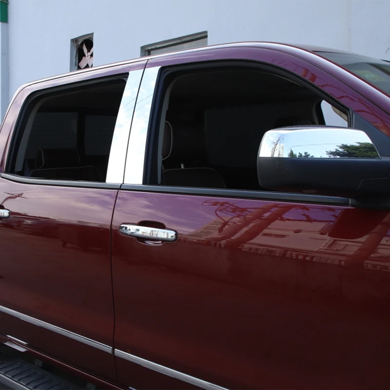 

Car Window Pillar Post Cover Trim Protection for CHEVROLET SILVERADO 2014-2018