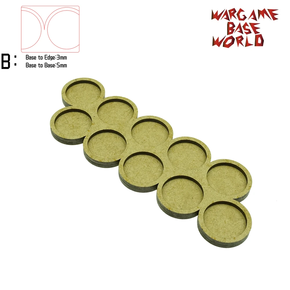 Wargame Base World механизм лоток 10 оснований 25 мм круглый двойная линия дерантус форма