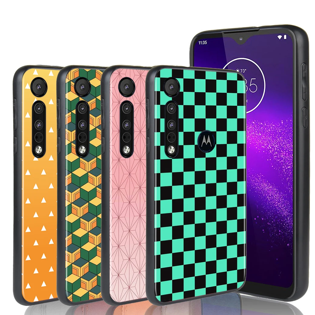 

Demon Slayer Tanjirou Nezuko for Motorola G9 G8 G E7 E6 One Play Marco Hyper Fusion Stylus Power Edge Plus Black Phone Case