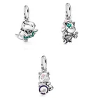 Браслет Pandora женский из серебра 925 пробы, с подвесками в виде животных