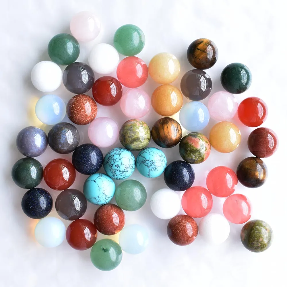 

2020 fashion assorted natural stone round ball shape no hole beads for jewelry making 12mm wholesale 50pcs/lot free shipping