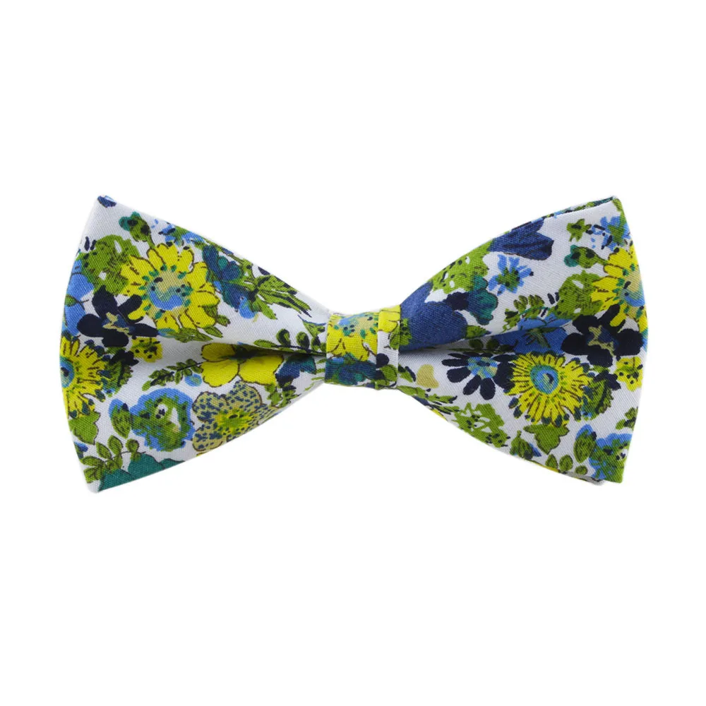 

2020 Men's Cotton Bowtie Adult Floral Printed Bow Tie for Women Wedding Party Casual Bowknot Cravat Custom Logo