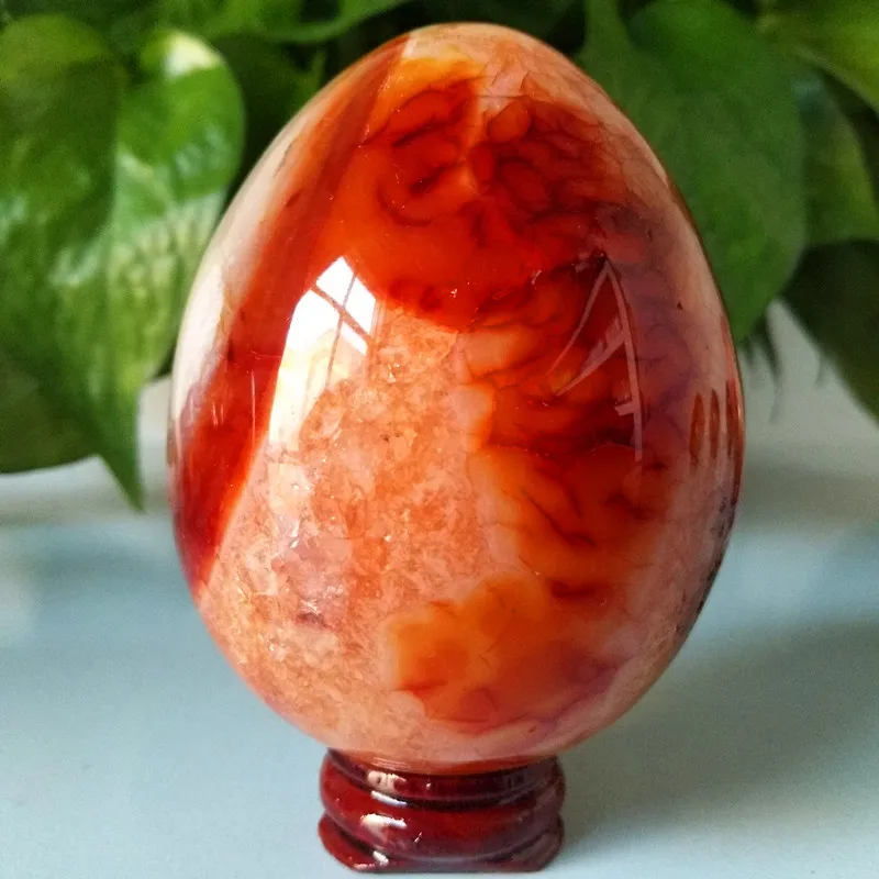 Натуральный камень, агат, Хрустальные Яйца и украшение дома чакра, целебный кристалл - Цвет: A14   478g   82mm