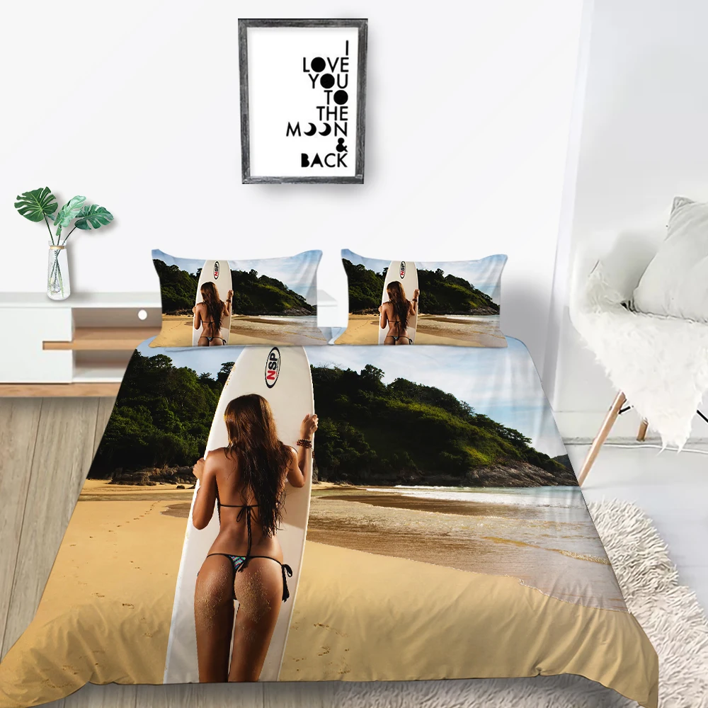 Сексуальный женский комплект постельного белья большой размер Модный 3D