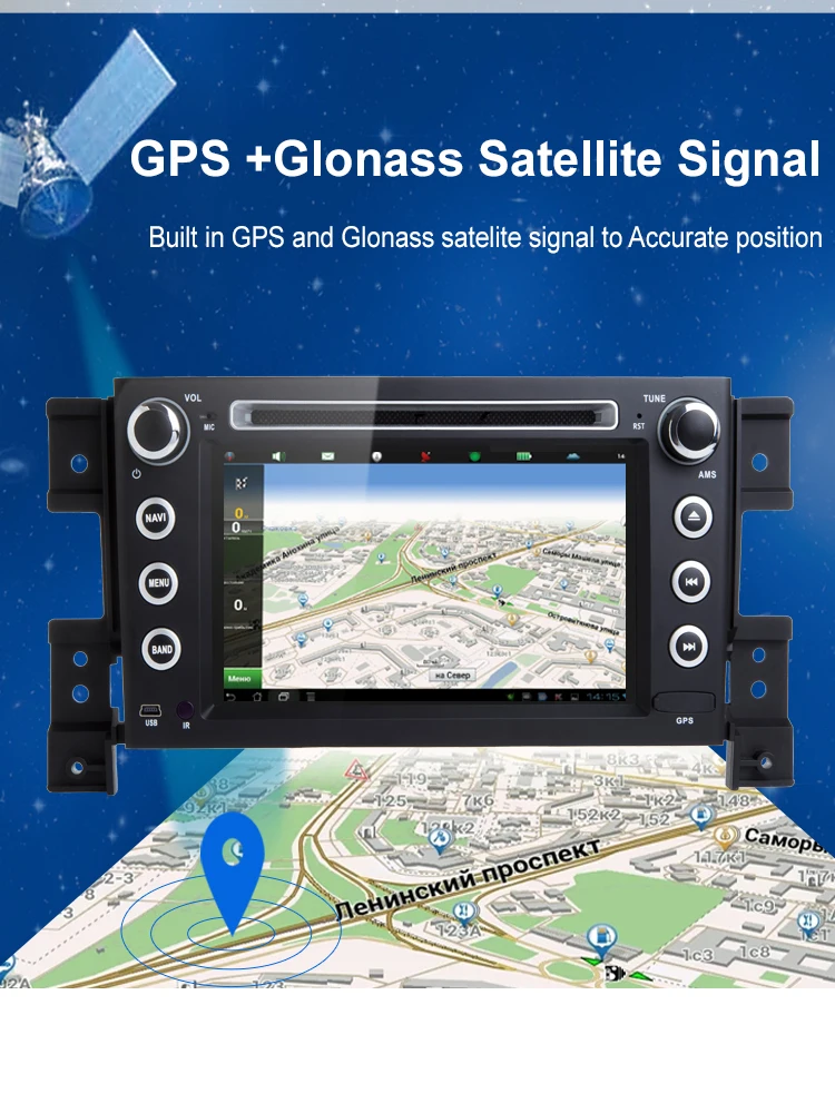 Bonroad " 2Din Android 9,0 автомобильный dvd для suzuki grand vitara 2007-2013 стерео gps навигация автомобильное радио USB аудио видео плеер