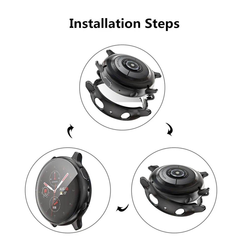 Active 2 watch case For Samsung Galaxy Watch Active 2 44mm 40mm Soft TPU Full Screen Protection Cover Galaxy watch active2 40 44