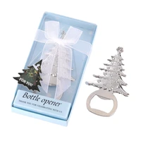 bar accessories party gift christmas tree beer shape bottle opener gadgets wedding favors for guests silver bottle openers tools
