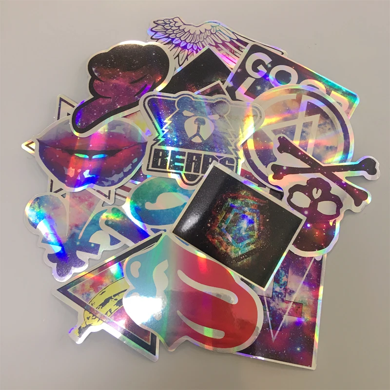 20 шт./лот Мультяшные лазерные наклейки Забавные милые стильные