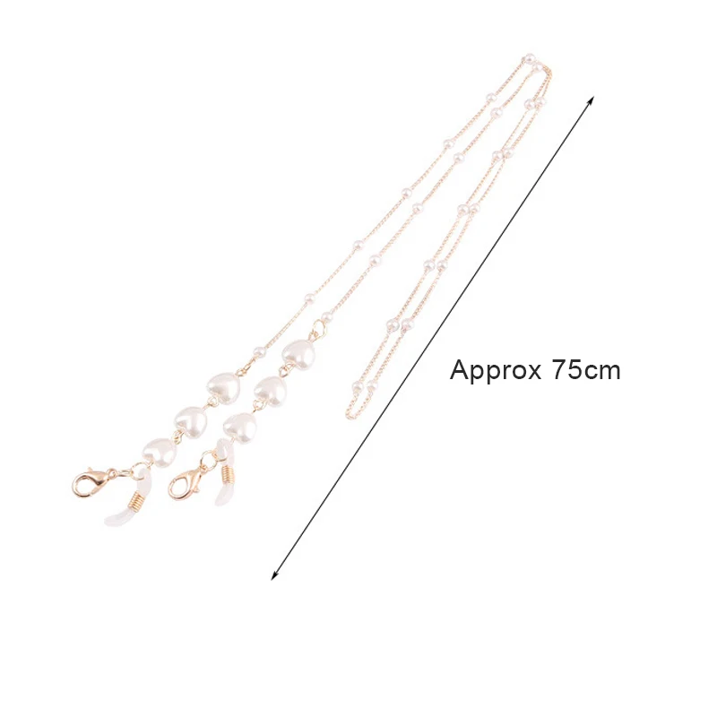 Цепочка для солнцезащитных очков Женская акриловая цепочка с жемчугом в форме