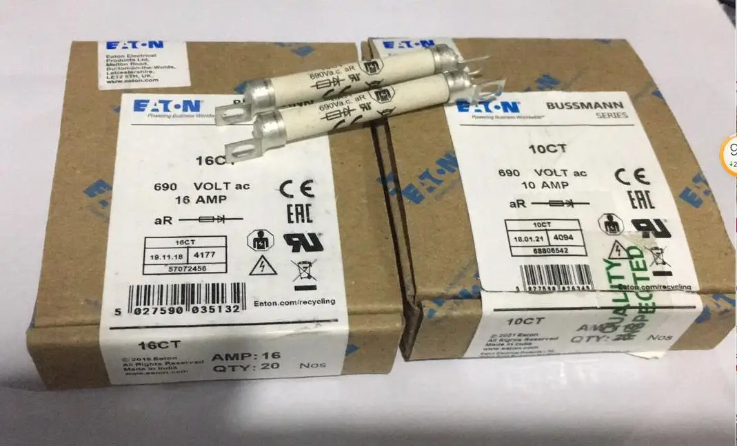

10CT 16CT 20CT BS88:4 DC690V 10A 16A 20A BUSSMANN FUSE NEW ORIGINAL