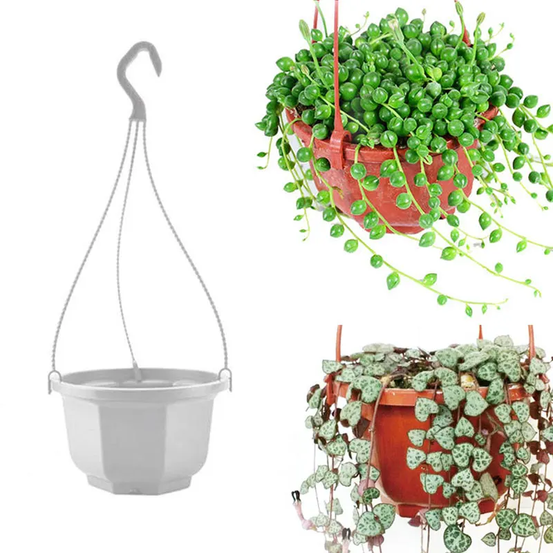 

Octagonal Hanging Flower Pot Reusable Plastic Flower Basket Outdoor Decorative Plant Holde Gardening Supplies