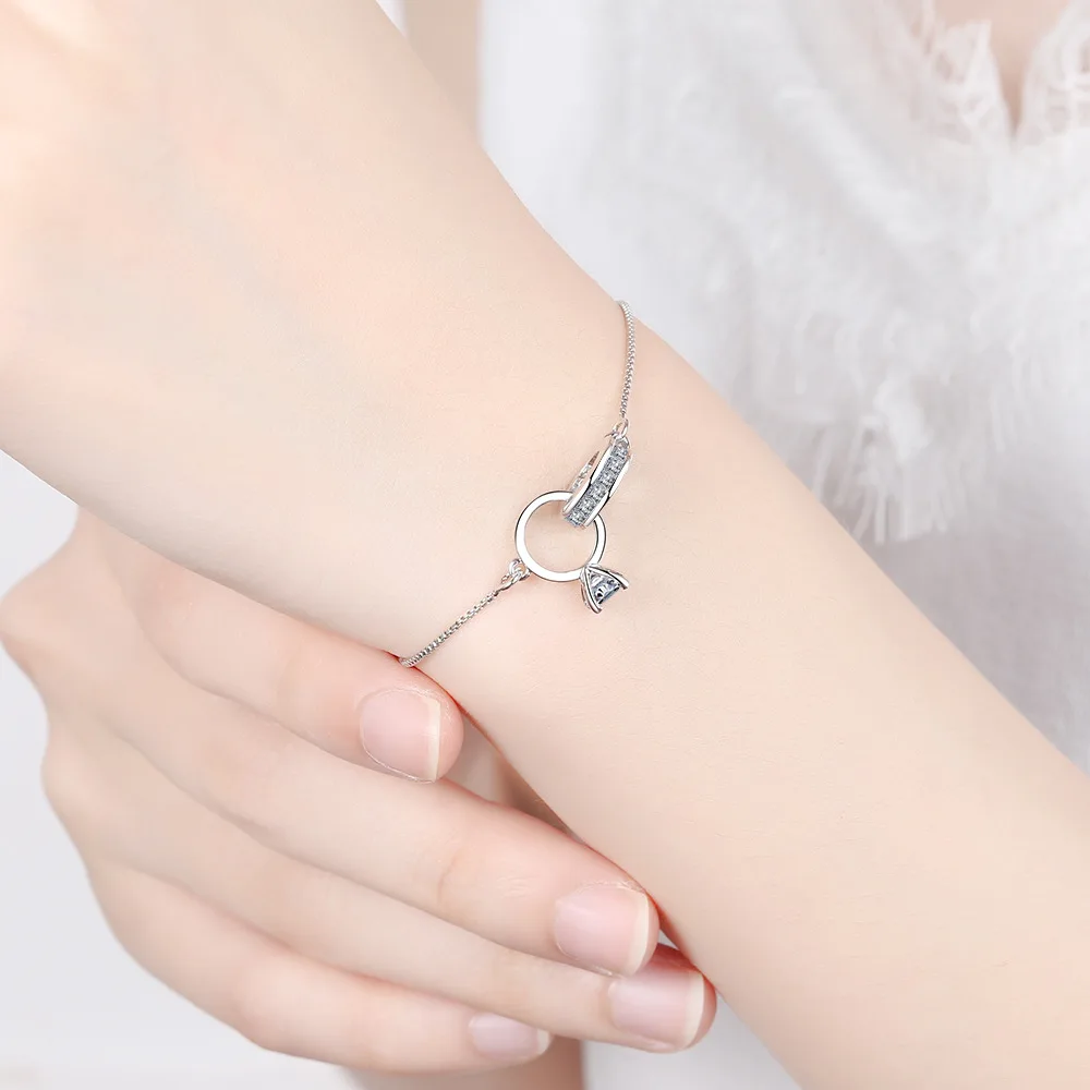 

Utimtree Exquisite New Arrival Zircon Heart Charms Bracelet Bangles For Women Jewelry Bracelets Jewelry