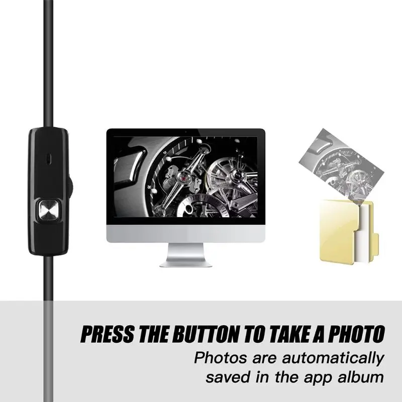 

1Set 3IN1 Industrial Endoscope Camera 3.9MM Mini Waterproof USB Borescope Inspection Camera for Android OTG Phone PC Kit