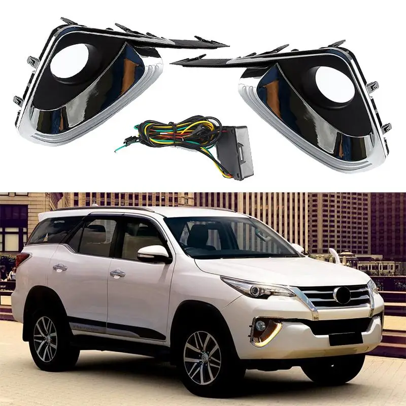 

Для Toyota Fortuner 2015-2020 светодиодные дневные ходовые огсветильник с указателями поворота