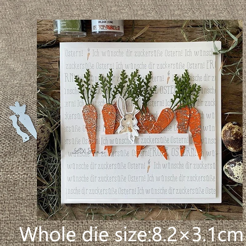 Новый дизайн металлический трафарет форма для резки баннер в виде моркови