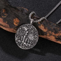 vintage tree of life round pendant necklaces for men women banquet party jewellery necklace chain gl0058
