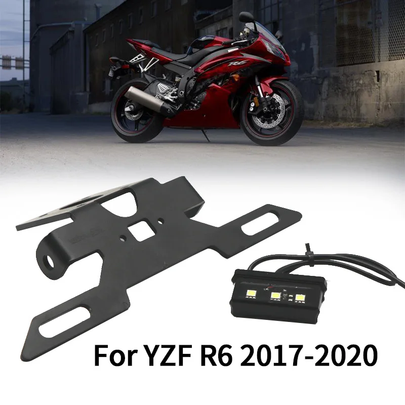 LED Fender Eliminator держатель номерного знака Кронштейн для YAMAHA YZF R6 2017-2020 | Автомобили и