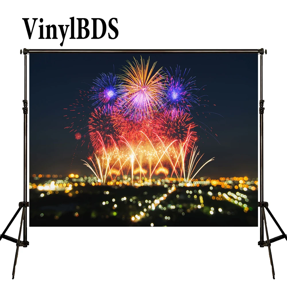 Винтажный фон для фотосъемки новогодний фейерверк детские фоны