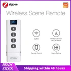 Tuya ZigBee Смарт сцены переключатель Беспроводной Смарт механическая кнопка для нажатия переключатель интеллигентая (ый) Управление переключатель аксессуары для ванной комнаты с Alexa