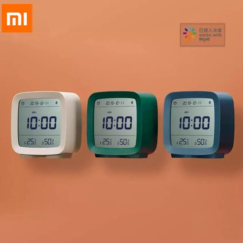 

Xiaomi Cleargrass Bluetooth Alarm Clock qingping Temperature Humidity LCD Screen Nightlight Smart control by Mijia App