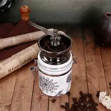 Керамическая ручная кофемолка портативная ручка для вращения из нержавеющей стали керамическая мельница для кофе ручной эспрессо белый Керамическая ручная кофемолка портативная ручка для вращения из нержавеющей стали керамическая мельница для кофе ручной эспрессо белый