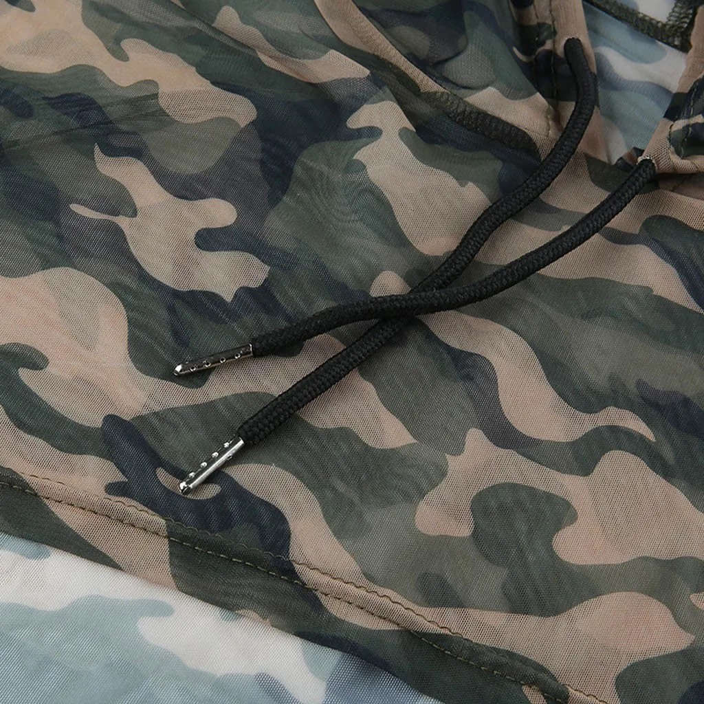 Женская толстовка камуфляжной расцветки повседневный тонкий пуловер свободного
