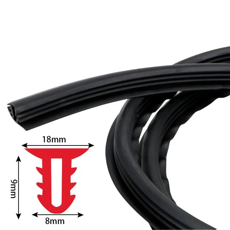 1 6 м Автомобильная резиновая звуковая уплотнительная лента из углеродного