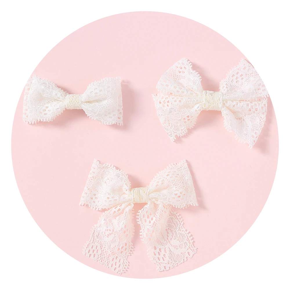 

Нейлоновая повязка на голову для детей с кружевным бантом, заколки для волос для девочек, детские шпильки для волос, эластичные детские лент...