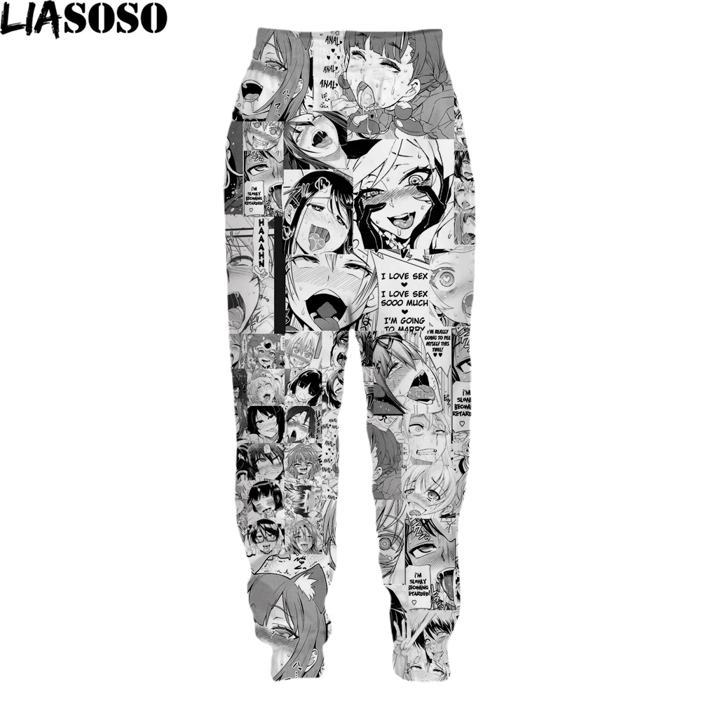 

Штаны LIASOSO с аниме-персонажем, 3D принтом, для мужчин и женщин, длинные, спортивные, сексуальные, для девочек, повседневные, брюки Otaku Killer, новин...