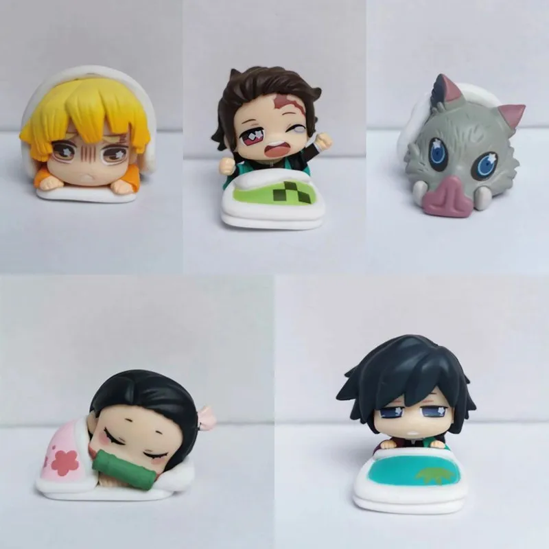 

Anime Demon Slayer Kimetsu No Yaiba Kamado Tanjirou Nezuko Agatsuma Zenitsu PVC Action Figure Collectible Model Doll Toy 5cm