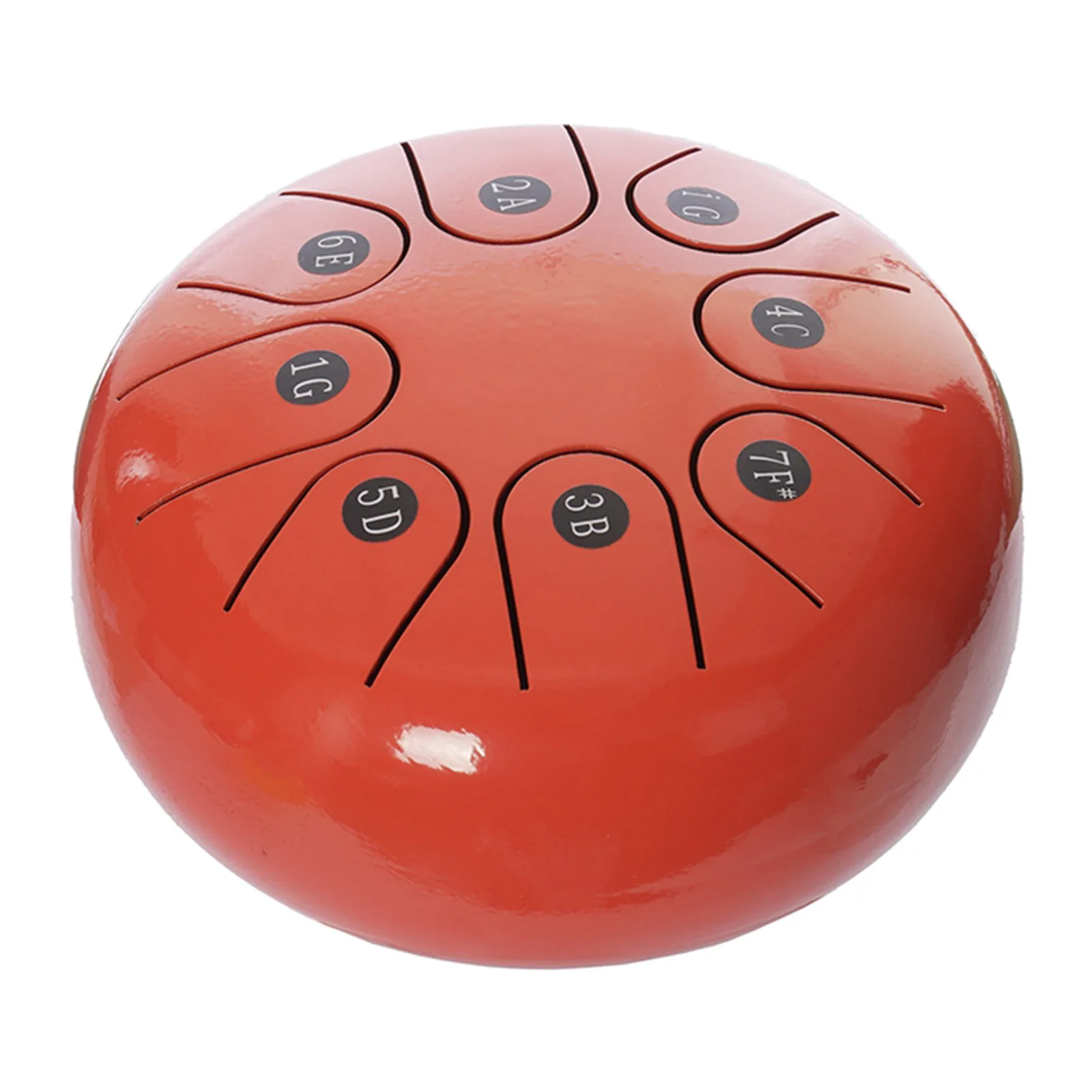 

8 Tone 6 Inch Steel Handpan Tongue Drum C Key w/ Carrying Bag Notes Stickers Present Orange