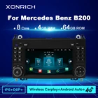 Автомобильная Беспроводная Автомагнитола Carplay Android для Mercedes Benz B200 Sprinter W906 W639 AB Class W169 W245 Viano Vito 2 Din GPS Navi